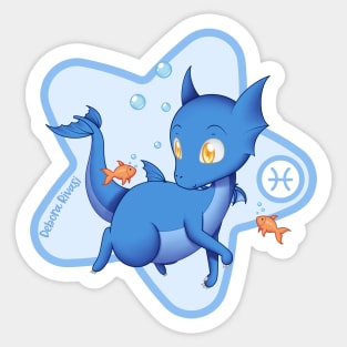 Zodiac Dragons - Pisces Sticker